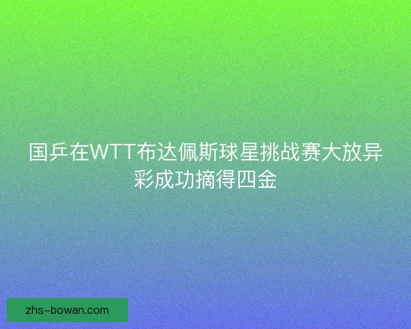国乒在WTT布达佩斯球星挑战赛大放异彩成功摘得四金 国乒在WTT布达佩斯球星挑战赛大放异彩成功摘得四金